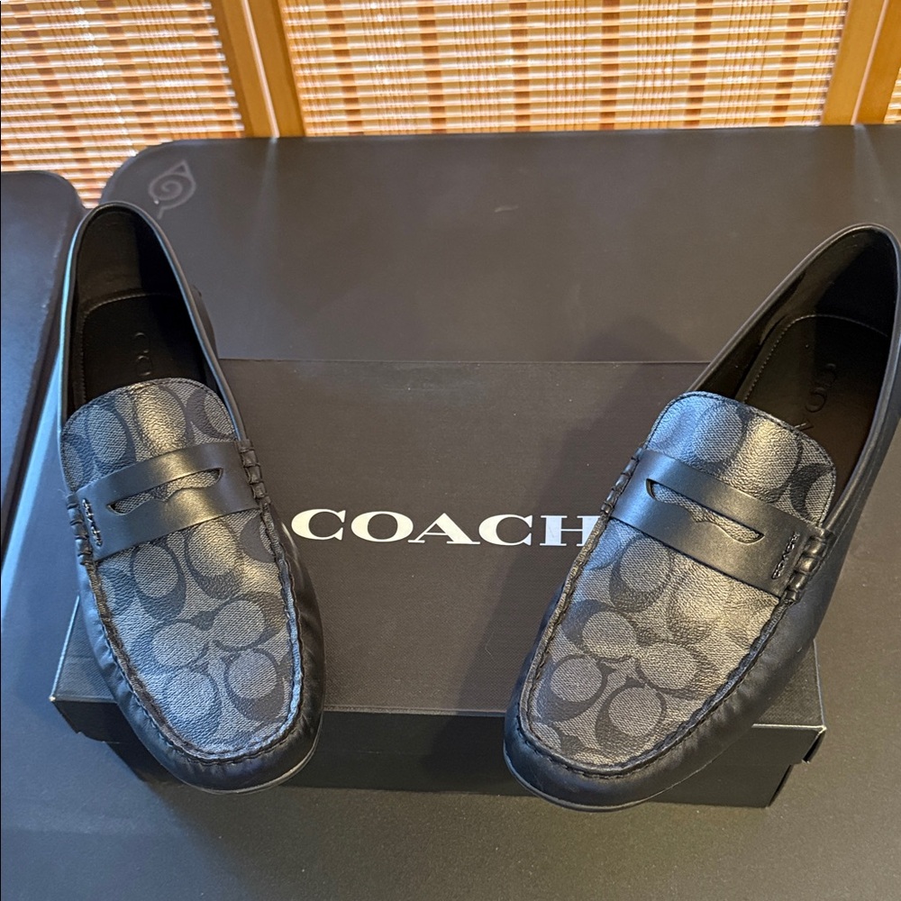 Coach Men's Signature Jacard Liam Slip-On Driver Loafers